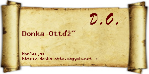 Donka Ottó névjegykártya